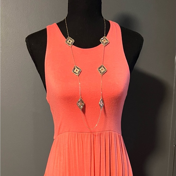 Peach Maxi summer dress - Picture 2 of 5
